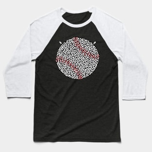 Baseball Shaped Maze & Labyrinth Baseball T-Shirt